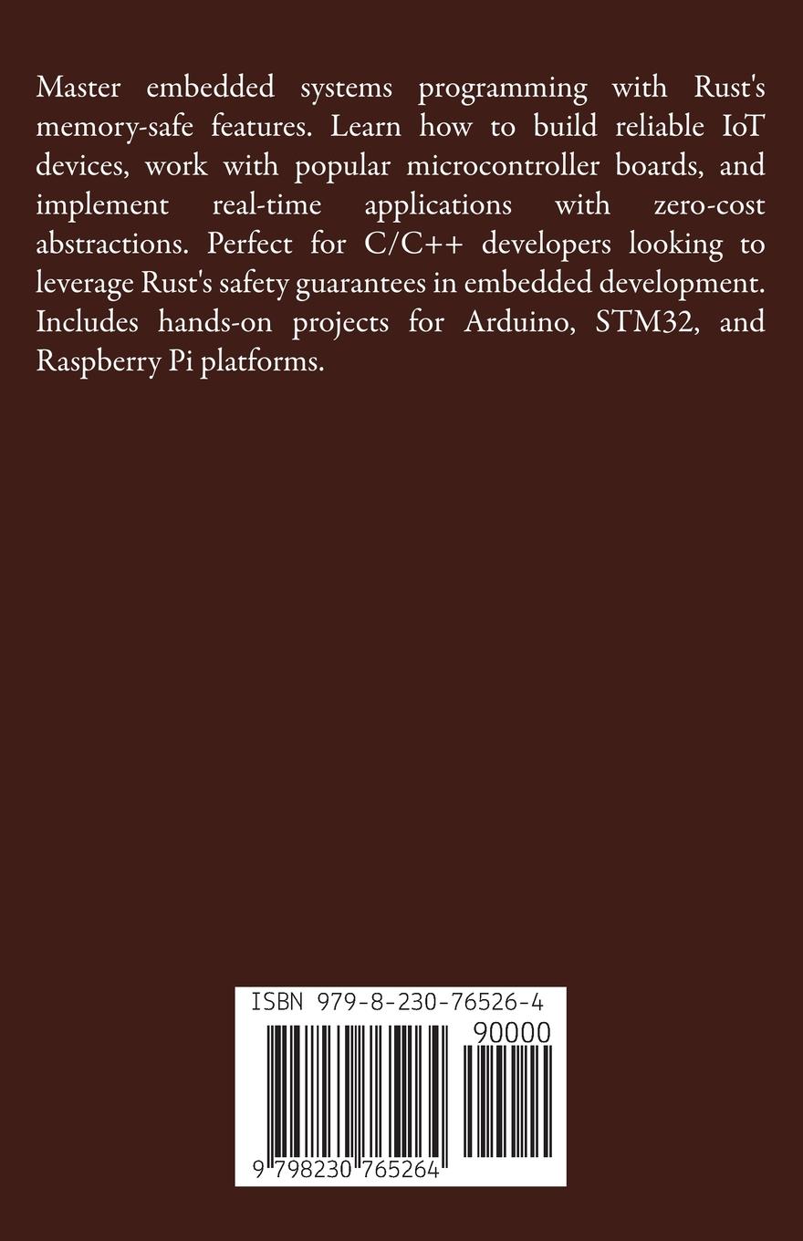 Rückseitencover Rust for Embedded Systems