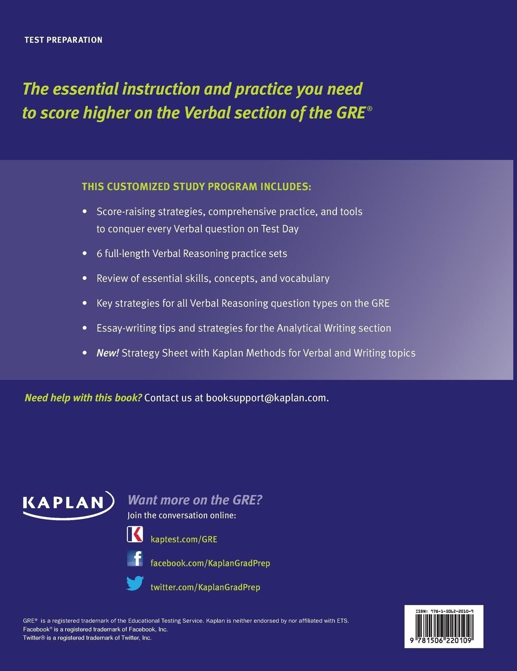 Rückseitencover GRE Verbal Workbook