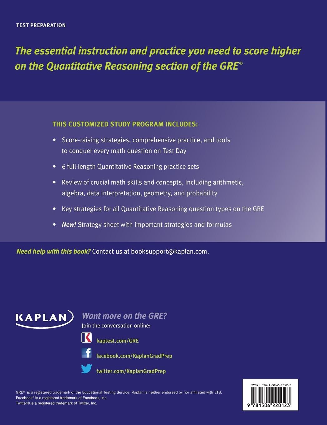 Rückseitencover GRE Math Workbook