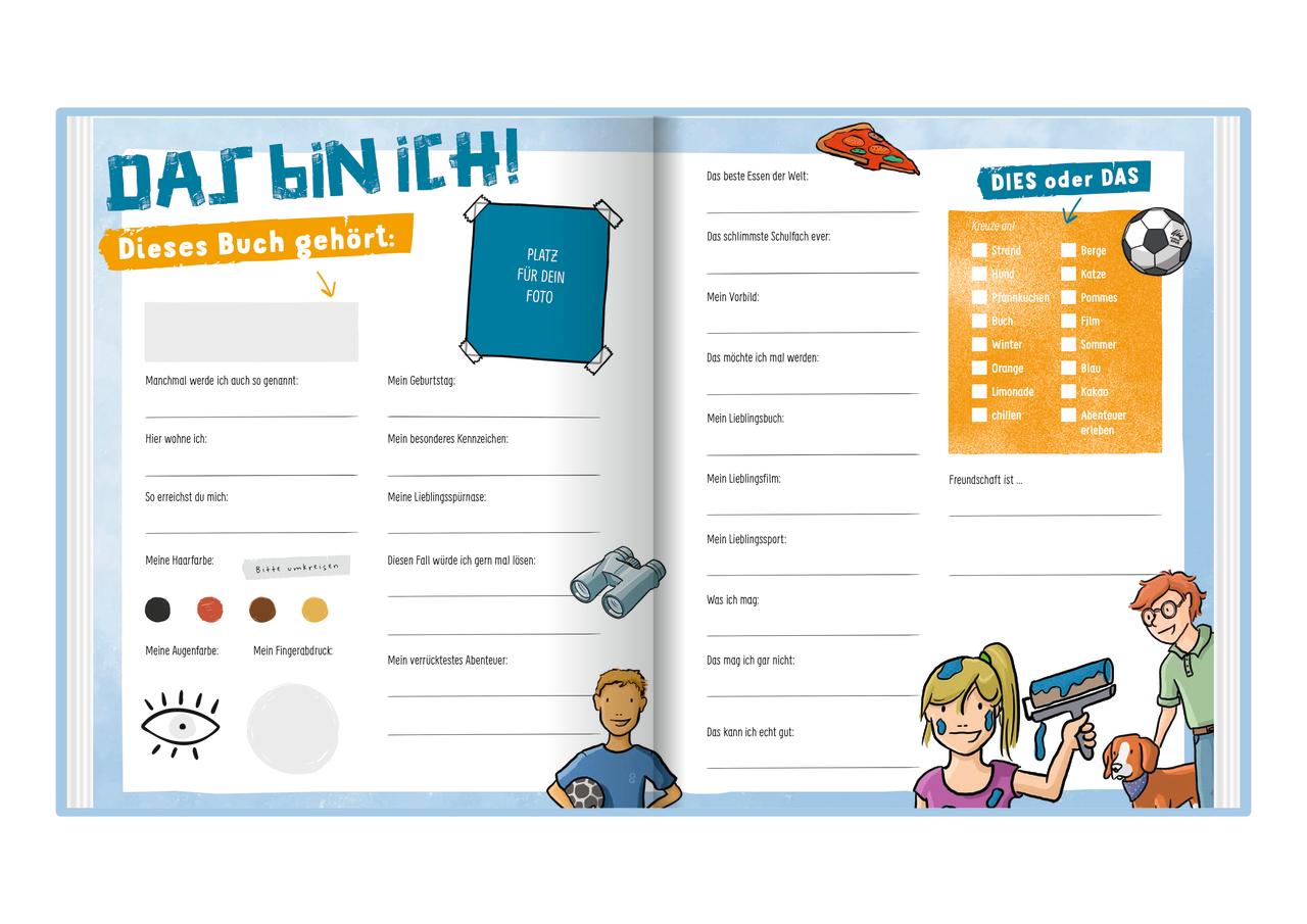 Beispielinhalt (Bild) Die Strandspürnasen - Mein Freundschaftsbuch
