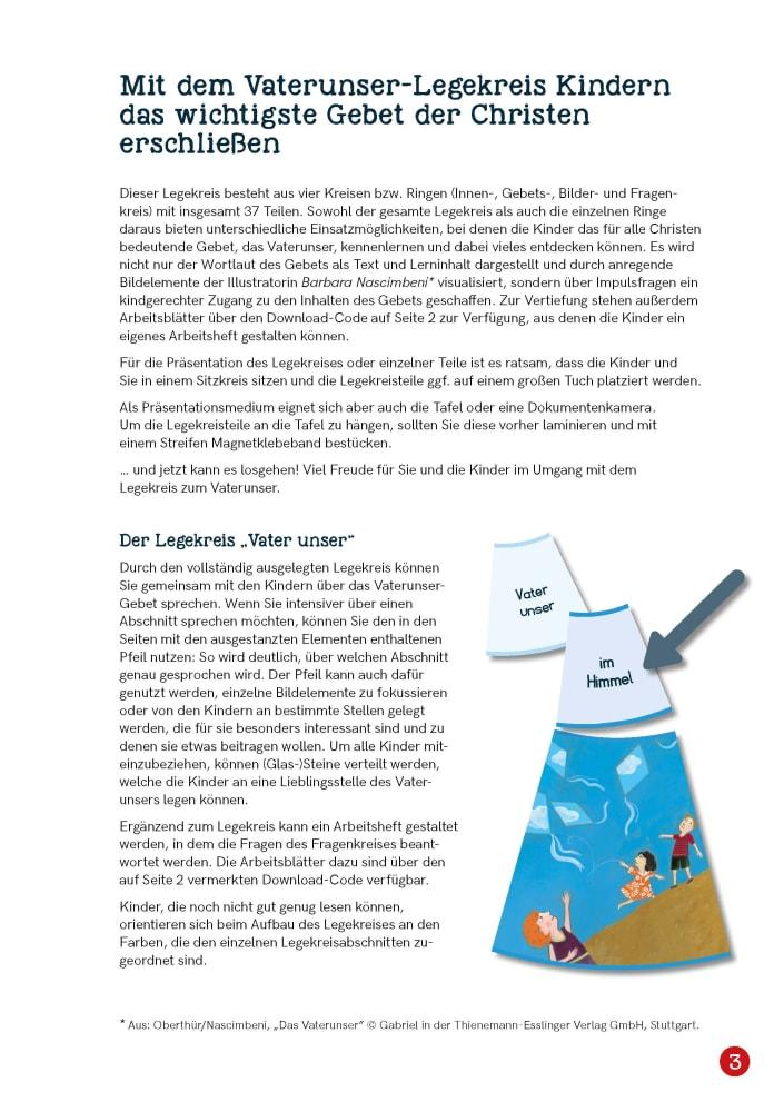 Beispielinhalt (Bild) Vater unser. Ein Legekreis für den Religionsunterricht in 12 Bildern