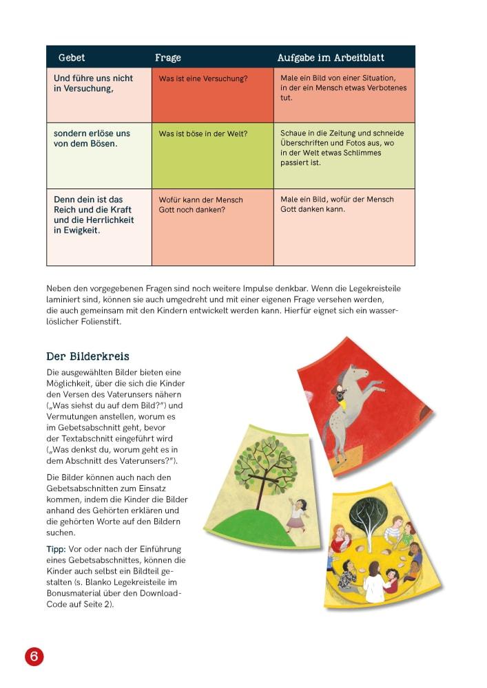 Beispielinhalt (Bild) Vater unser. Ein Legekreis für den Religionsunterricht in 12 Bildern