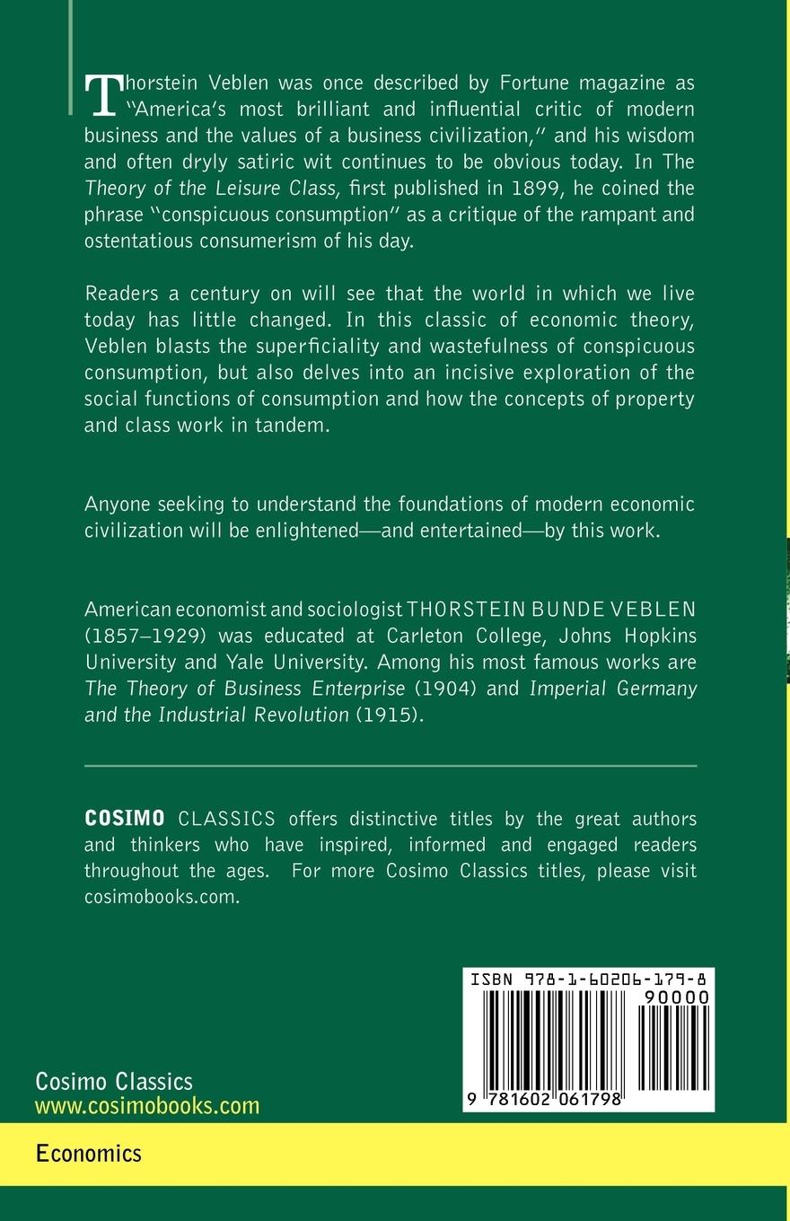 Rückseitencover The Theory of the Leisure Class