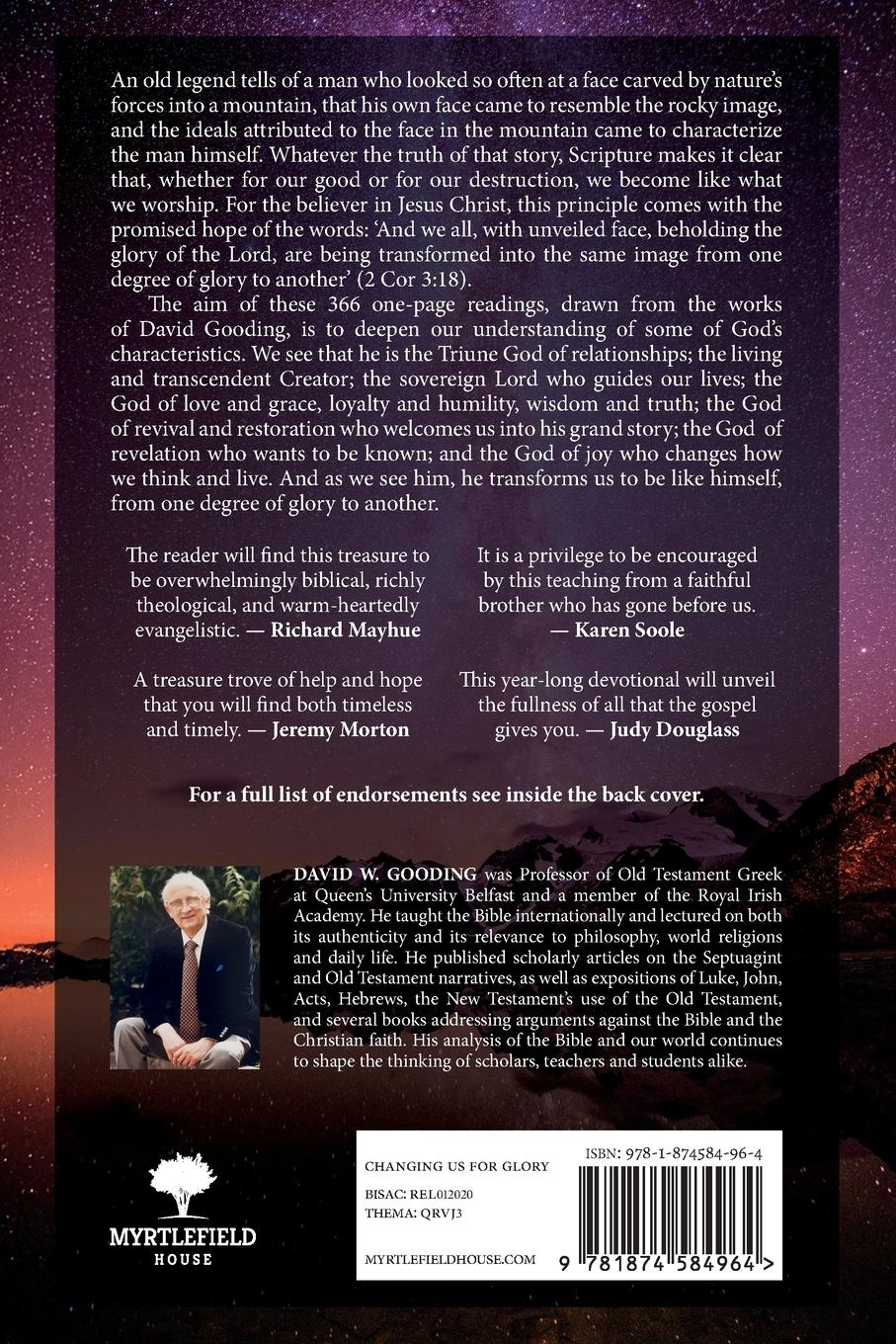 Rückseitencover Changing us for Glory