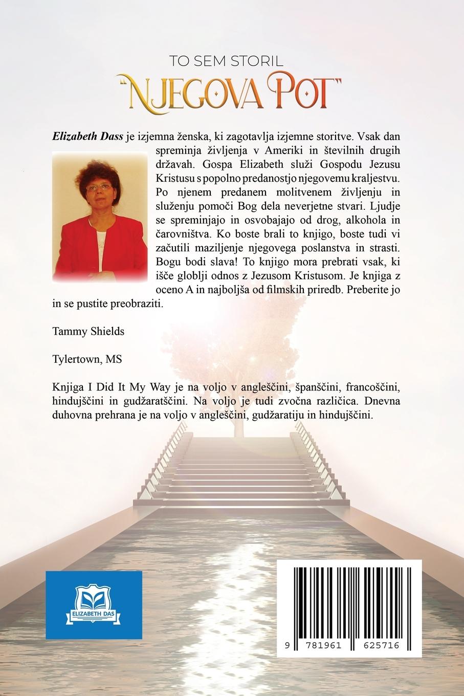 Rückseitencover To sem storil "Njegova pot" Slovenian