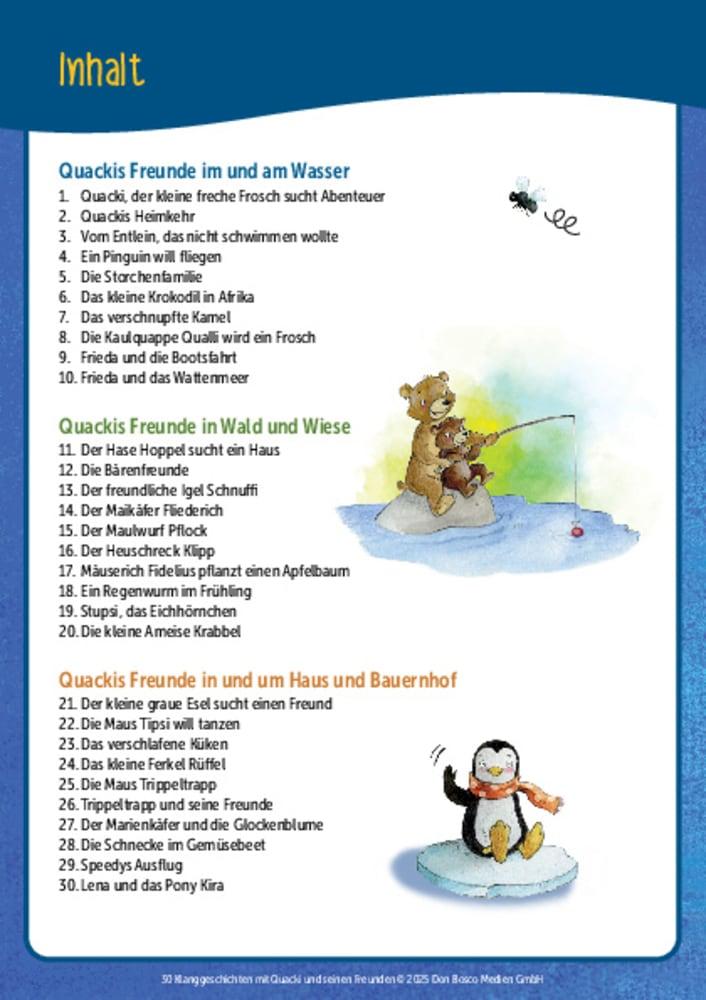 Beispielinhalt (Bild) Klanggeschichten mit Quacki und seinen Freunden