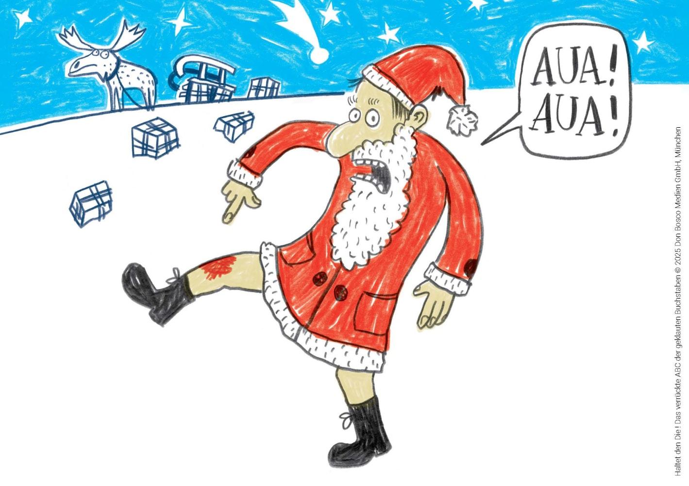 Beispielinhalt (Bild) Haltet den Die ! Das verrückte ABC mit 26 geklauten Buchstaben