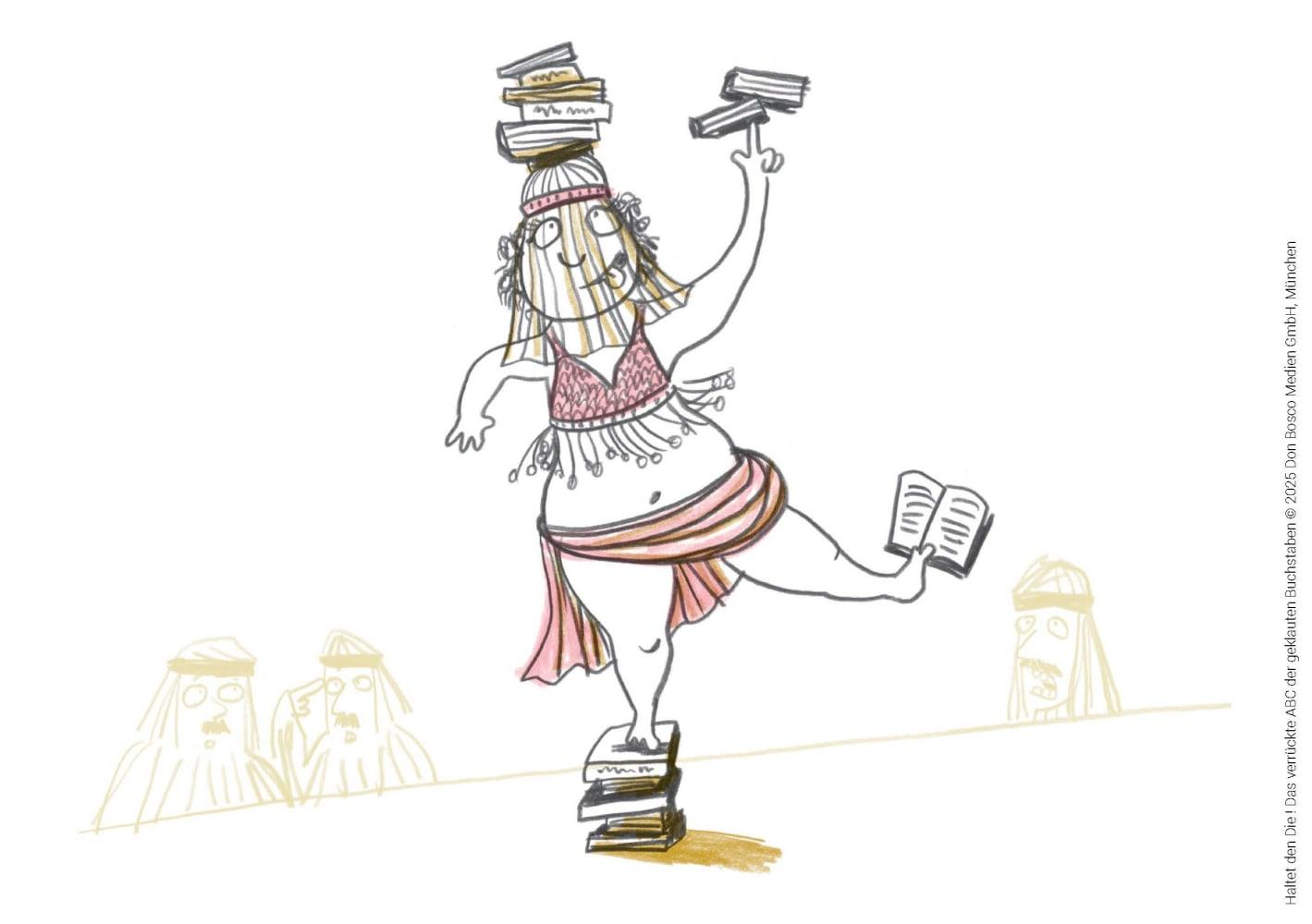 Beispielinhalt (Bild) Haltet den Die ! Das verrückte ABC mit 26 geklauten Buchstaben