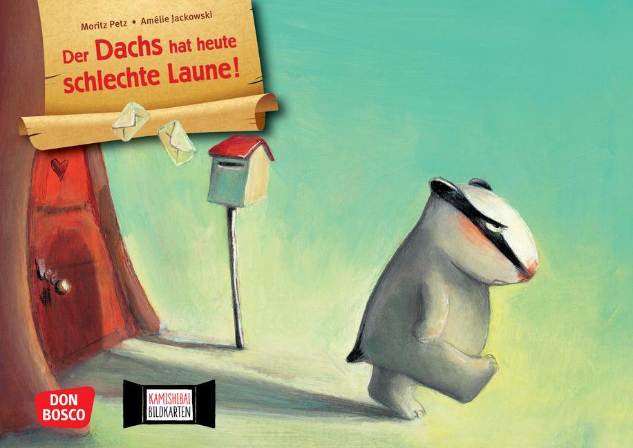 Vorderes Coverbild Der Dachs hat heute schlechte Laune. Kamishibai Bildkartenset