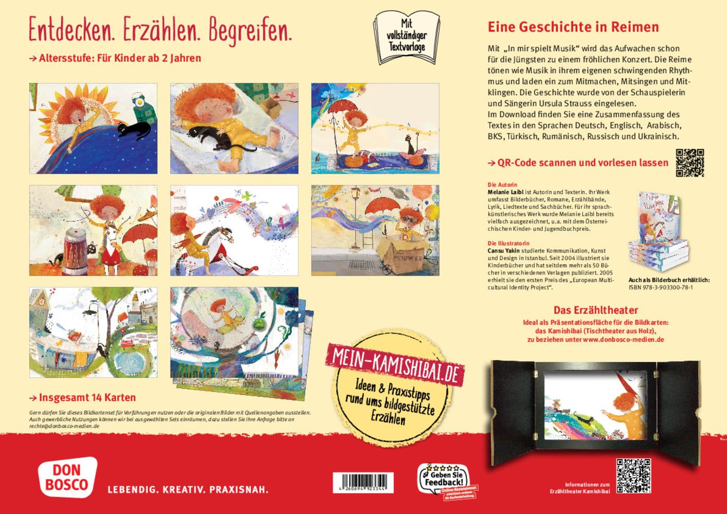 Beispielinhalt (Bild) In mir spielt Musik. Eine Aufwachgeschichte. Kamishibai Bildkartenset