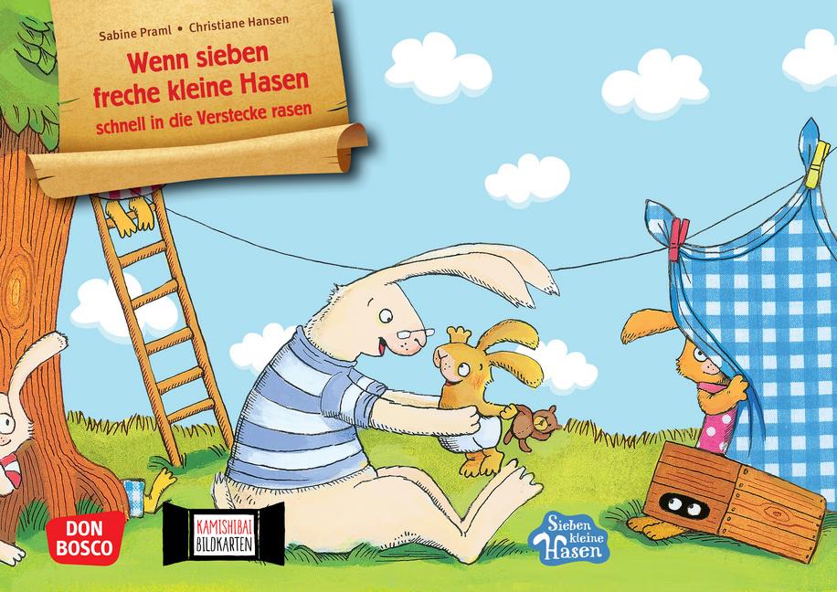 Vorderes Coverbild Wenn sieben freche kleine Hasen schnell in die Verstecke rasen. Kamishibai Bildkartenset