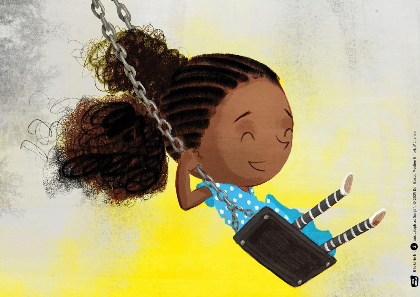 Beispielinhalt (Bild) Sophias Sorge. Kamishibai Bildkartenset