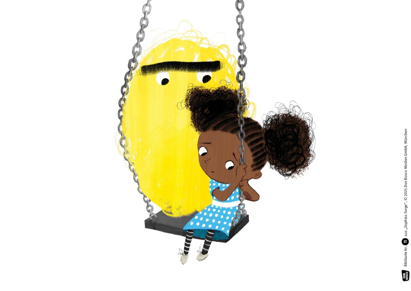 Beispielinhalt (Bild) Sophias Sorge. Kamishibai Bildkartenset