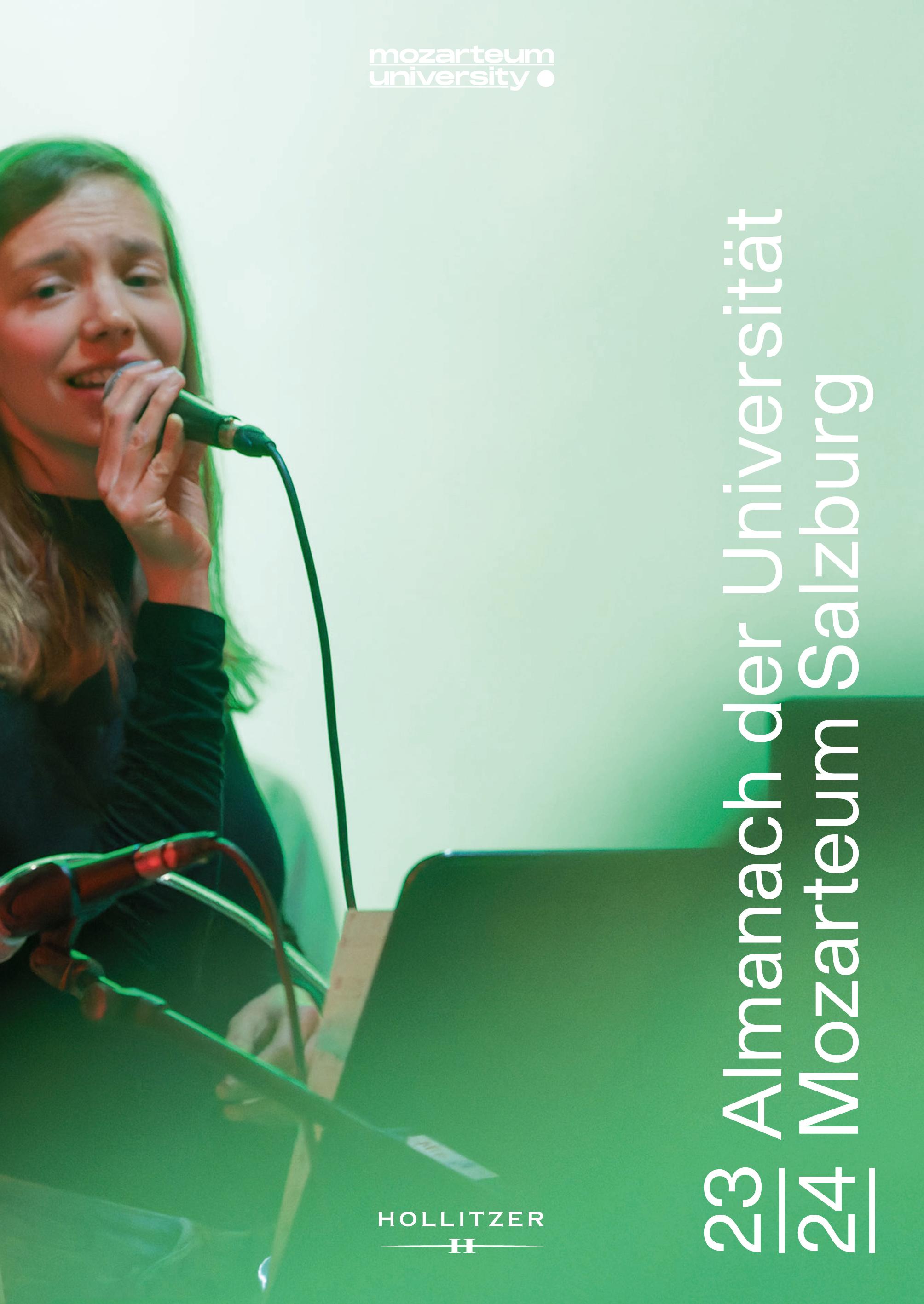 Vorderes Coverbild Almanach der Universität Mozarteum Salzburg Studienjahr 2023/24