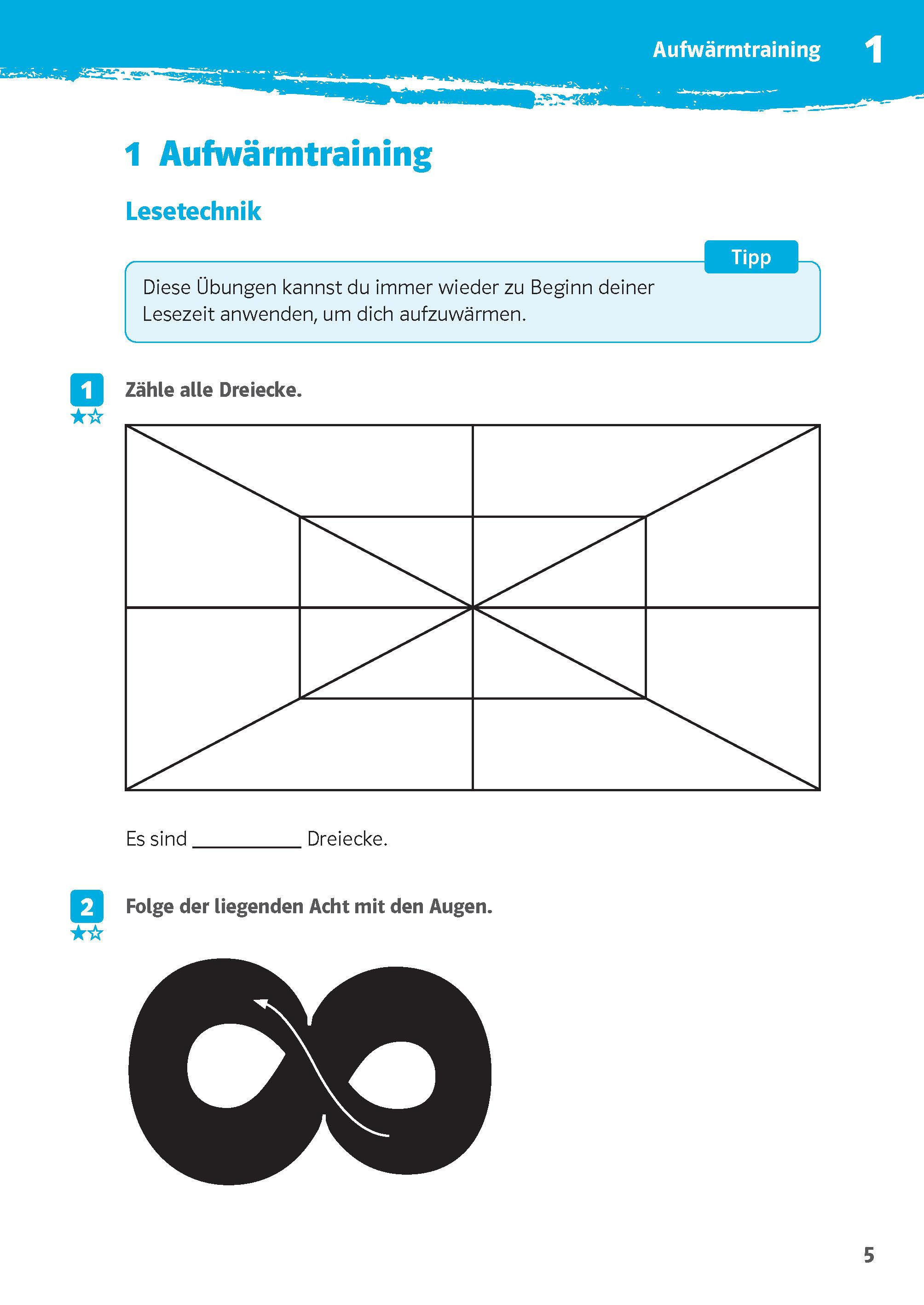 Beispielinhalt (Bild) Klett 10-Minuten-Training Deutsch Texte lesen und verstehen 5. Klasse