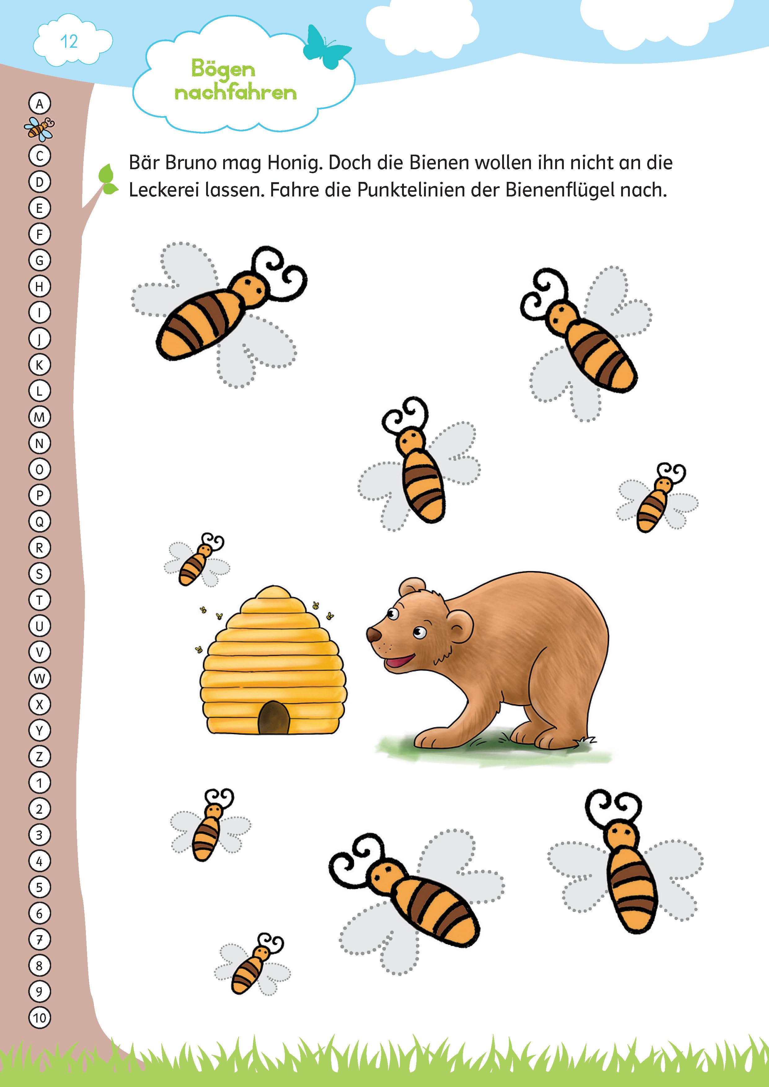 Beispielinhalt (Bild) Mein großes buntes Schwungübungs-Buch ab 5 Jahren