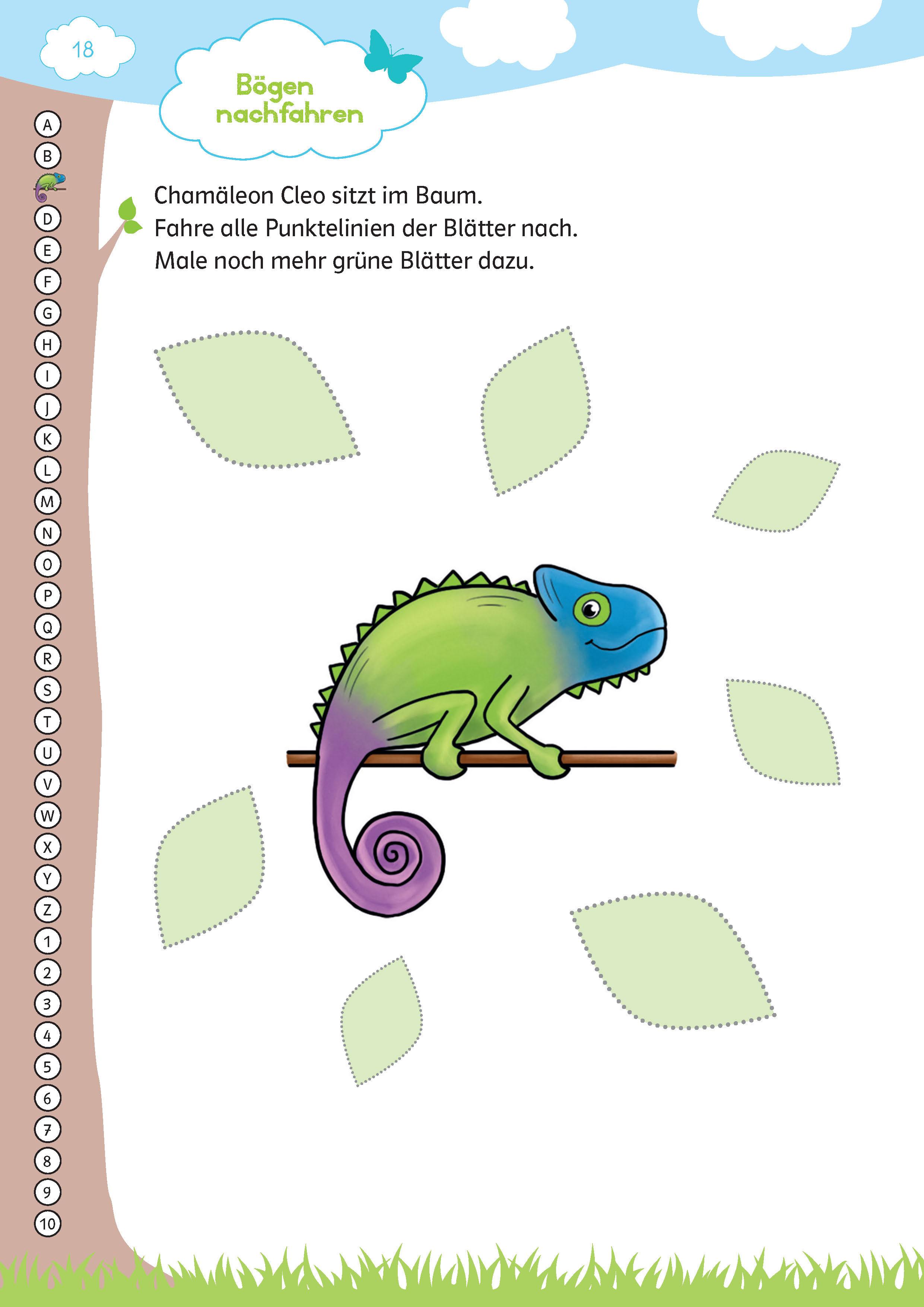 Beispielinhalt (Bild) Mein großes buntes Schwungübungs-Buch ab 5 Jahren