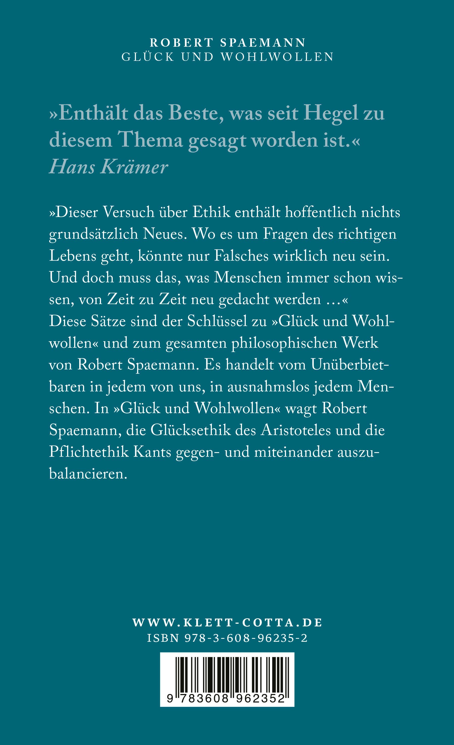 Rückseitencover Glück und Wohlwollen