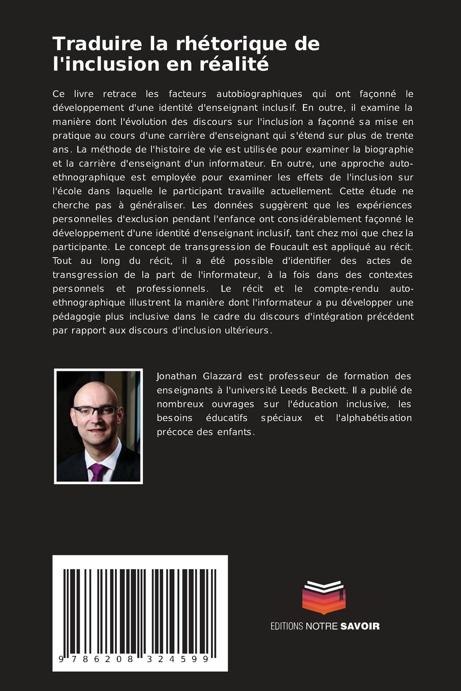 Rückseitencover Traduire la rhétorique de l'inclusion en réalité