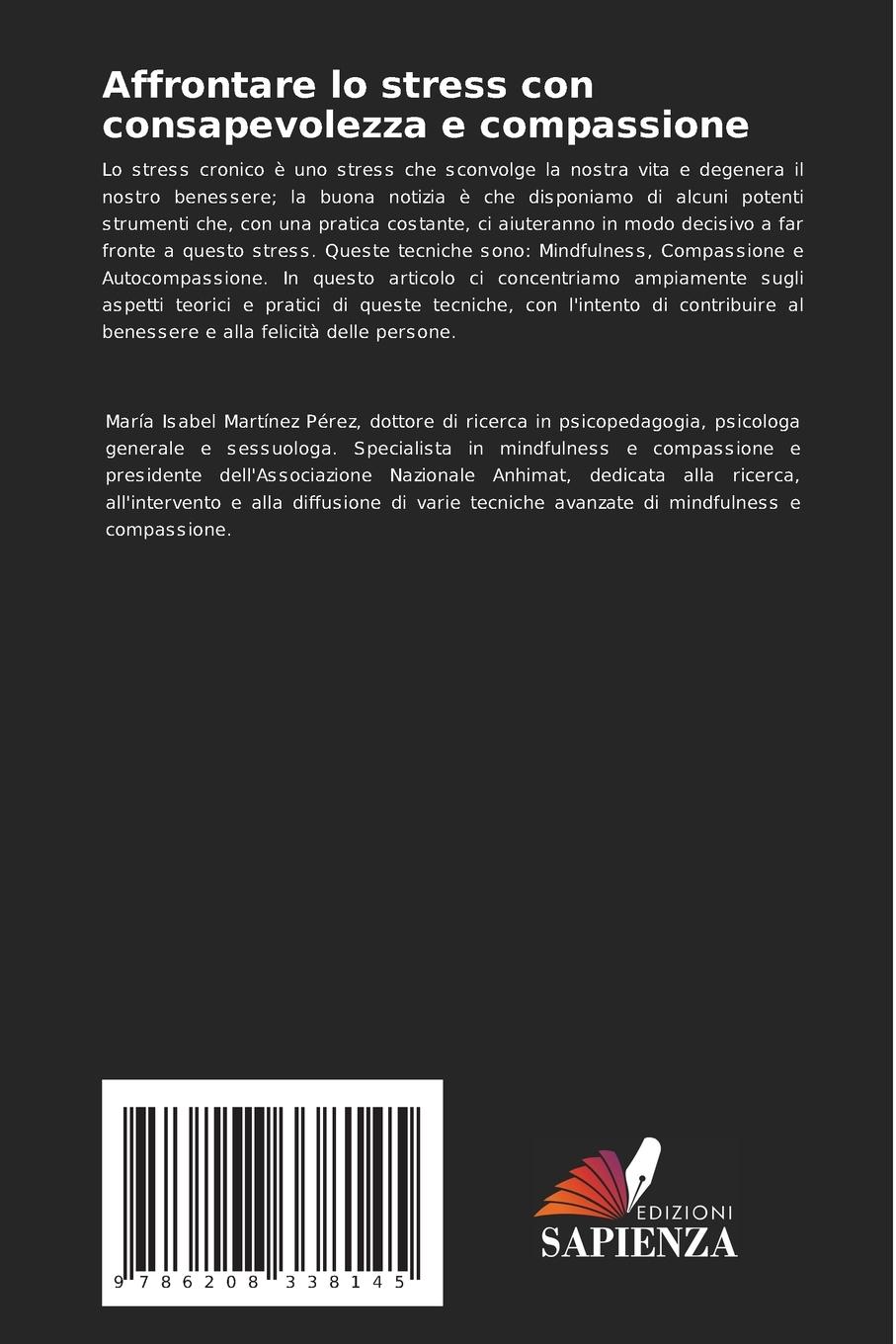 Rückseitencover Affrontare lo stress con consapevolezza e compassione