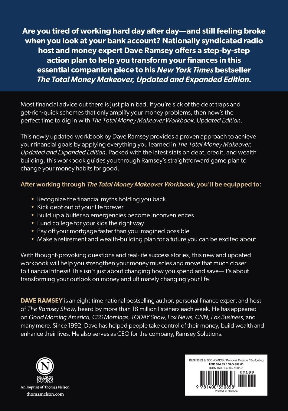 Rückseitencover The Total Money Makeover Workbook Updated