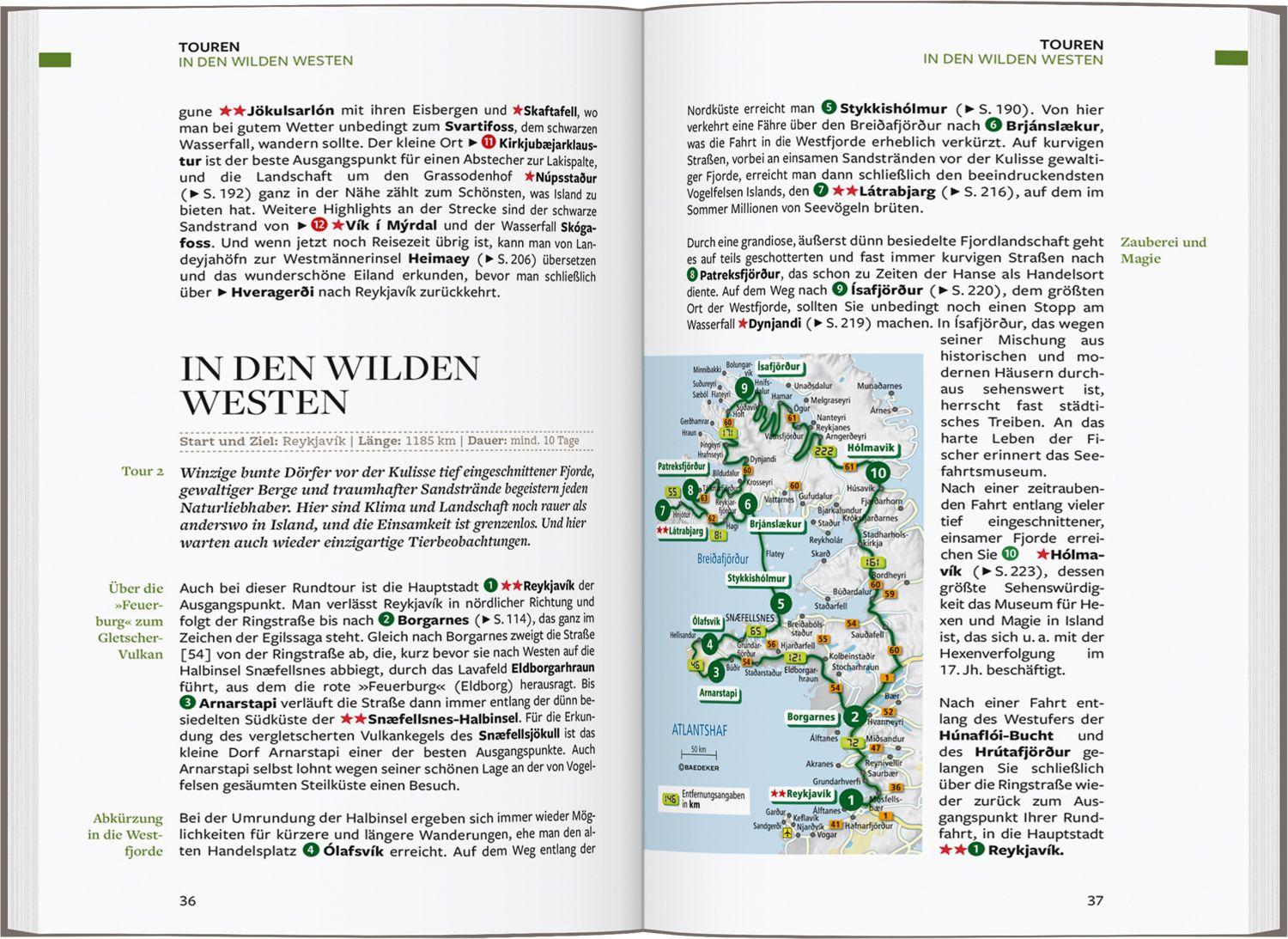 Beispielinhalt (Bild) Baedeker Reiseführer Island