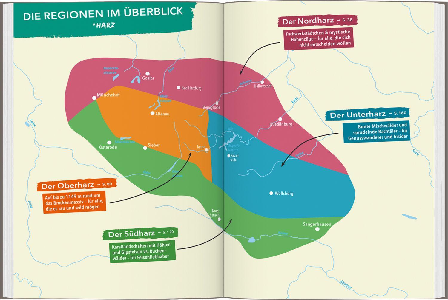 Beispielinhalt (Bild) MARCO POLO OUTDOOR GUIDE Reiseführer Harz