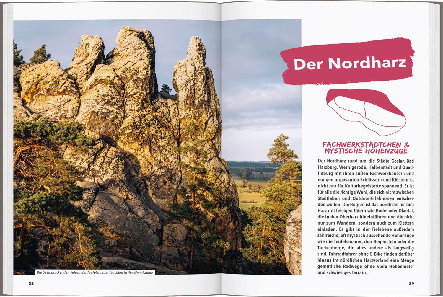 Beispielinhalt (Bild) MARCO POLO OUTDOOR GUIDE Reiseführer Harz