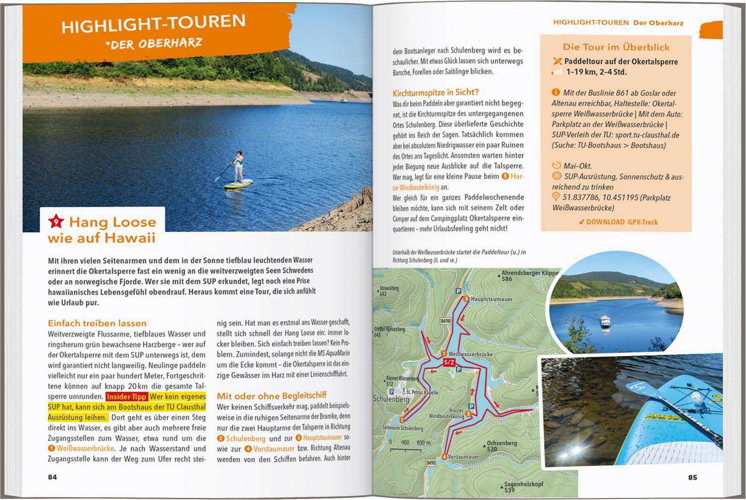 Beispielinhalt (Bild) MARCO POLO OUTDOOR GUIDE Reiseführer Harz