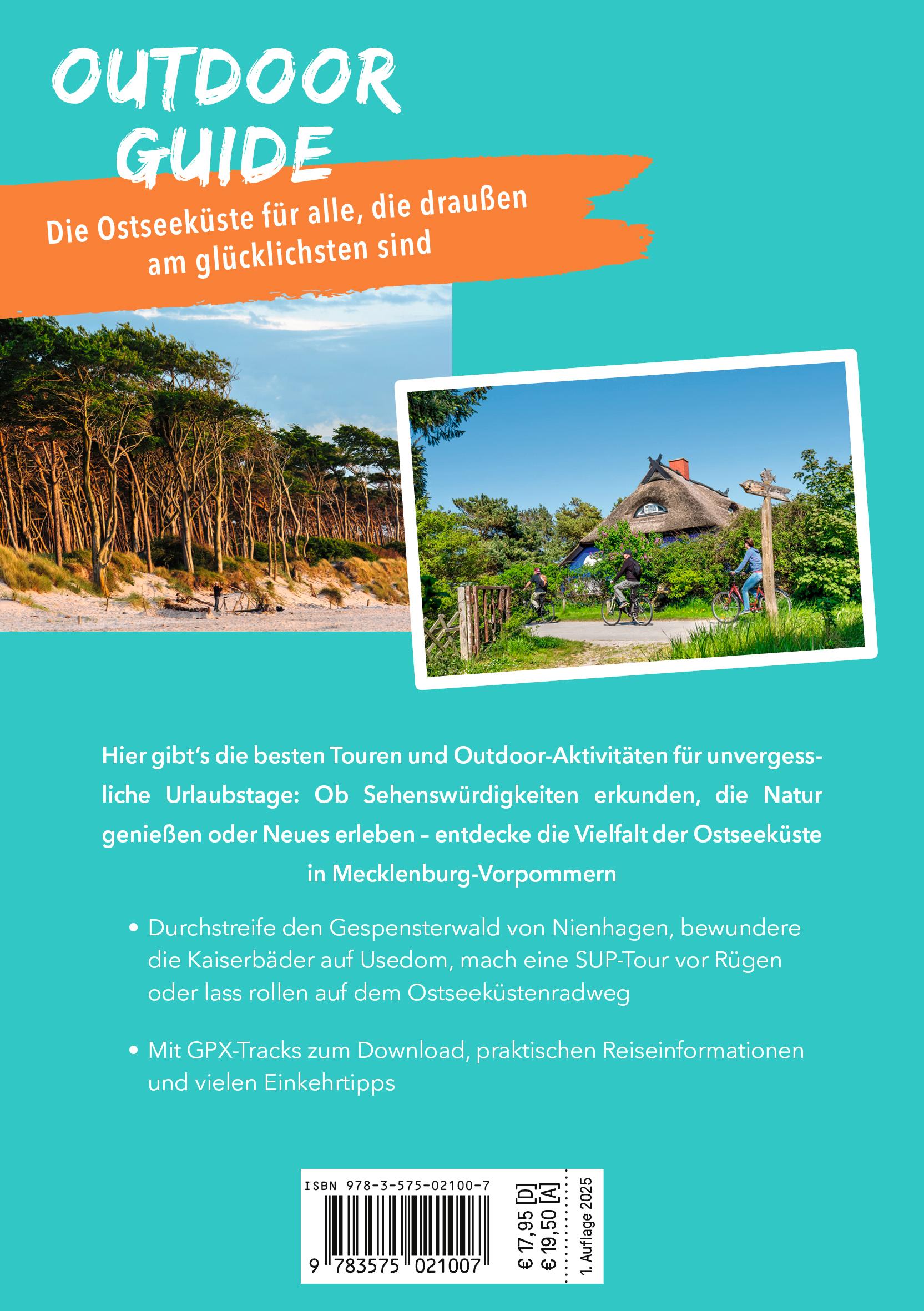 Rückseitencover MARCO POLO OUTDOOR GUIDE Reiseführer Ostseeküste Mecklenburg-Vorpommern