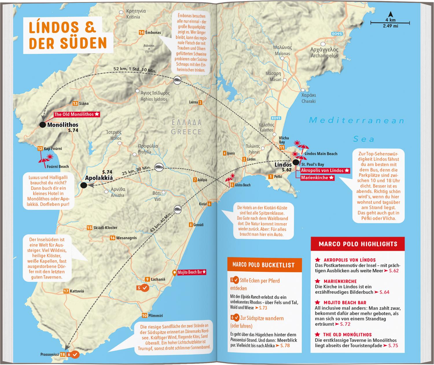 Beispielinhalt (Bild) MARCO POLO Reiseführer Rhodos