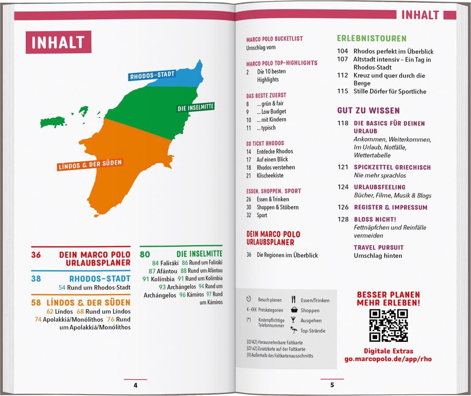 Beispielinhalt (Bild) MARCO POLO Reiseführer Rhodos