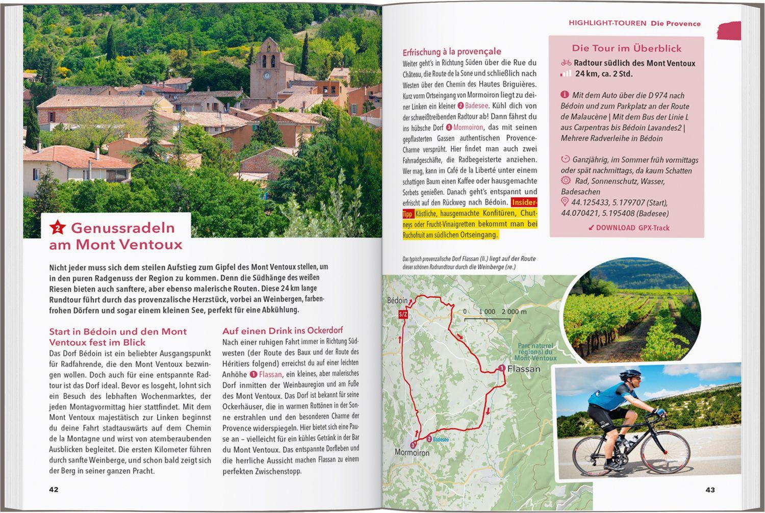Beispielinhalt (Bild) MARCO POLO OUTDOOR GUIDE Reiseführer Provence & Côte d'Azur