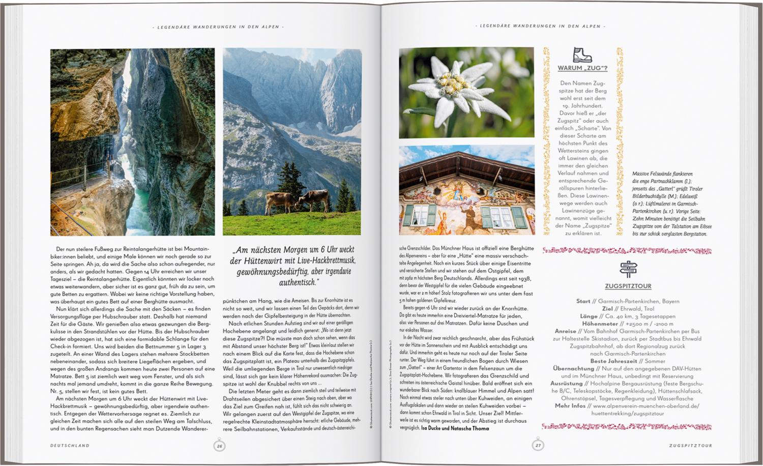 Beispielinhalt (Bild) LONELY PLANET Bildband Legendäre Wanderungen in den Alpen