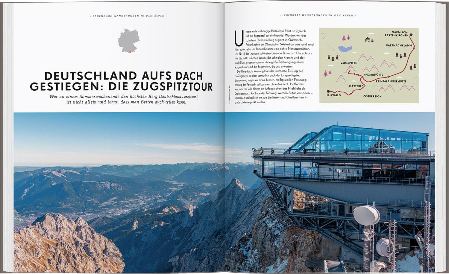 Beispielinhalt (Bild) LONELY PLANET Bildband Legendäre Wanderungen in den Alpen