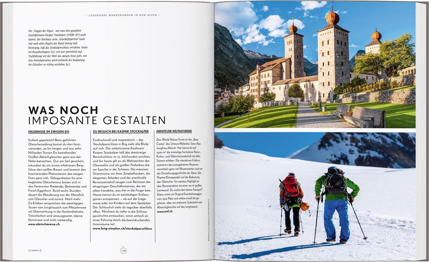 Beispielinhalt (Bild) LONELY PLANET Bildband Legendäre Wanderungen in den Alpen