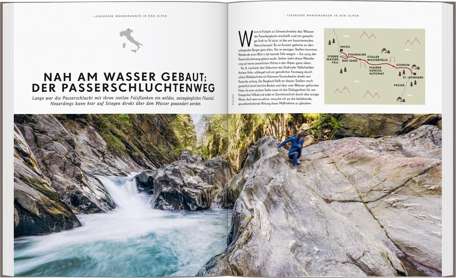 Beispielinhalt (Bild) LONELY PLANET Bildband Legendäre Wanderungen in den Alpen