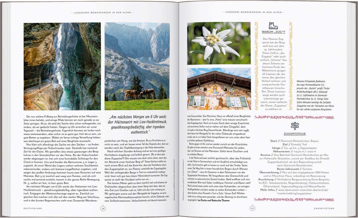 Beispielinhalt (Bild) LONELY PLANET Bildband Legendäre Wanderungen in den Alpen