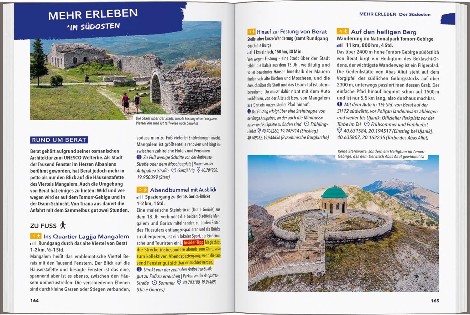 Beispielinhalt (Bild) MARCO POLO OUTDOOR GUIDE Reiseführer Albanien