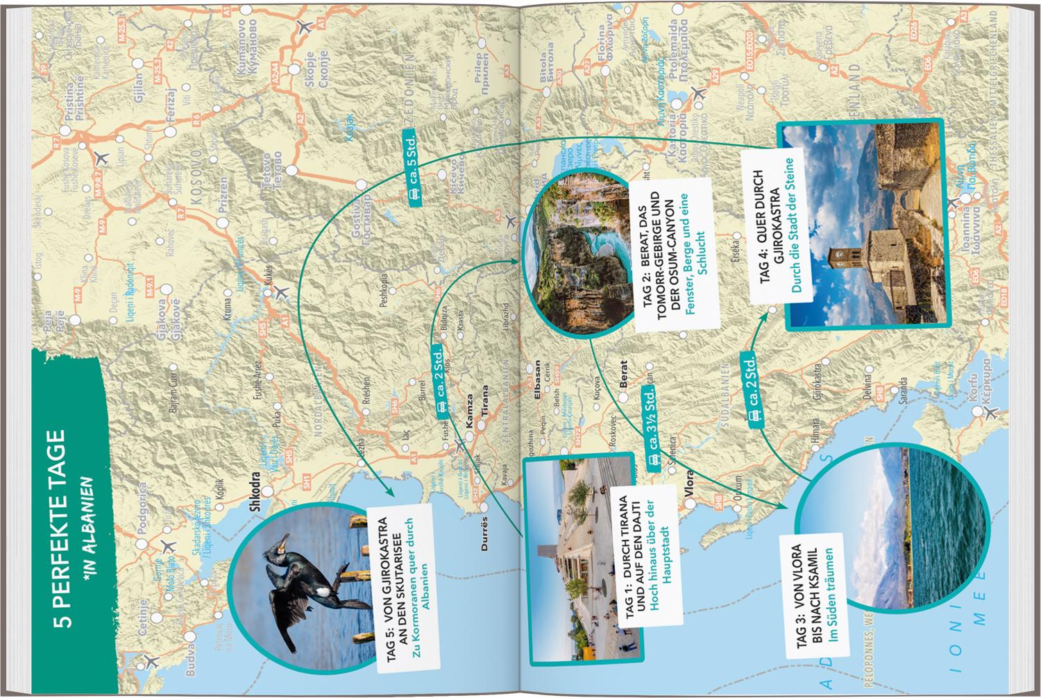 Beispielinhalt (Bild) MARCO POLO OUTDOOR GUIDE Reiseführer Albanien