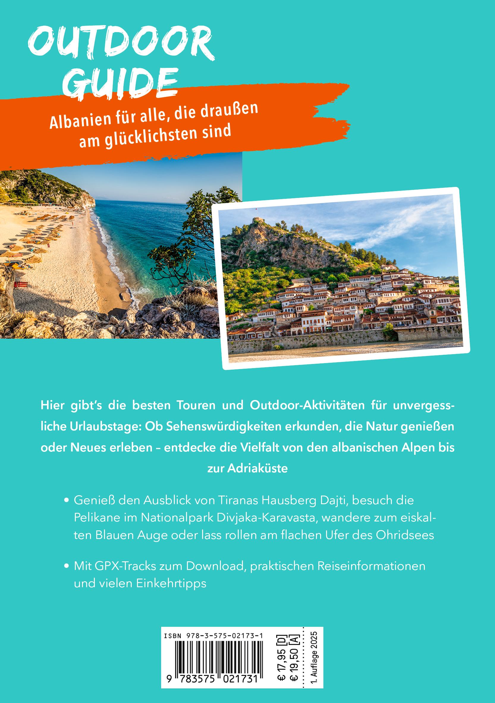 Rückseitencover MARCO POLO OUTDOOR GUIDE Reiseführer Albanien