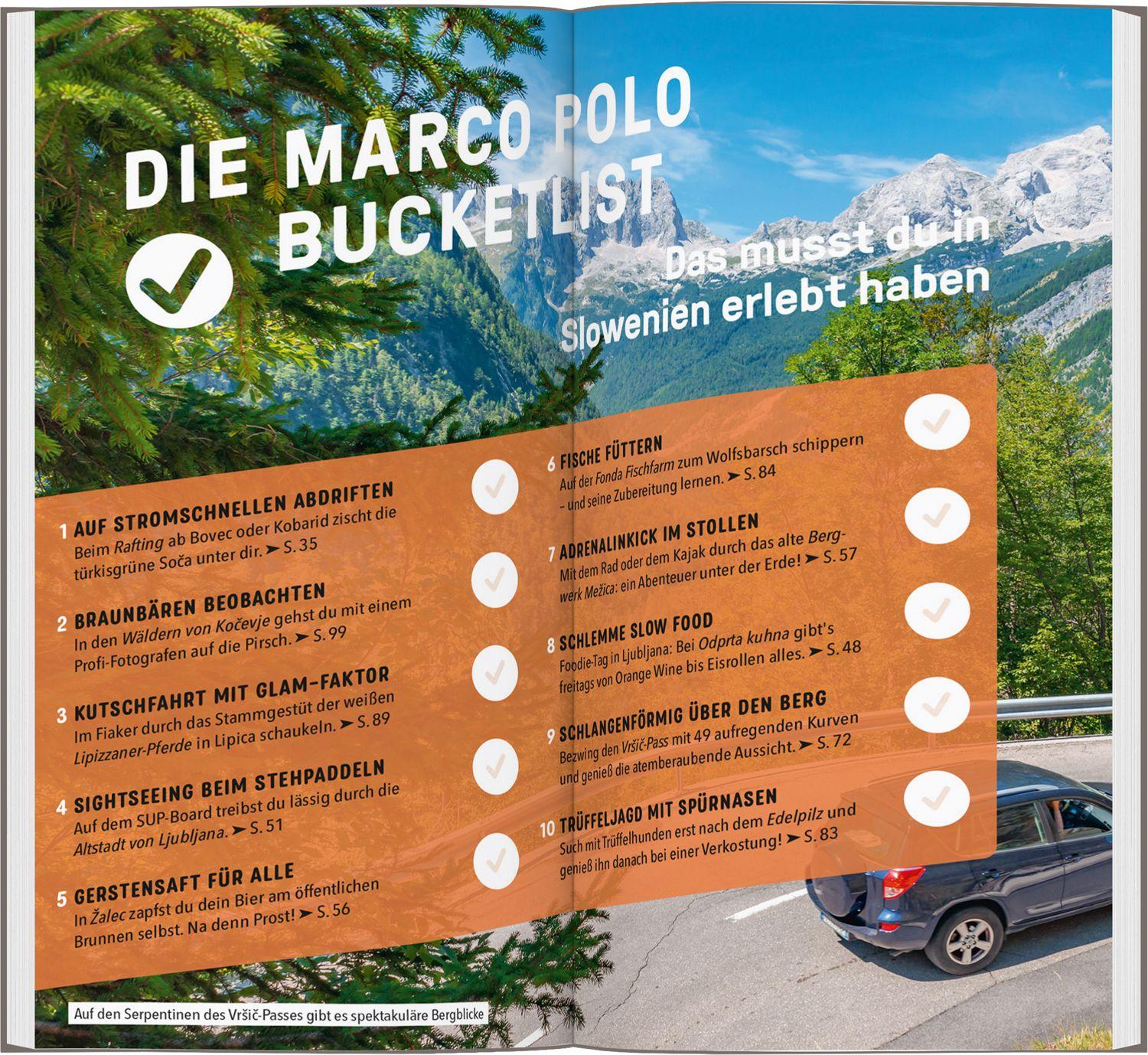 Beispielinhalt (Bild) MARCO POLO Reiseführer Slowenien