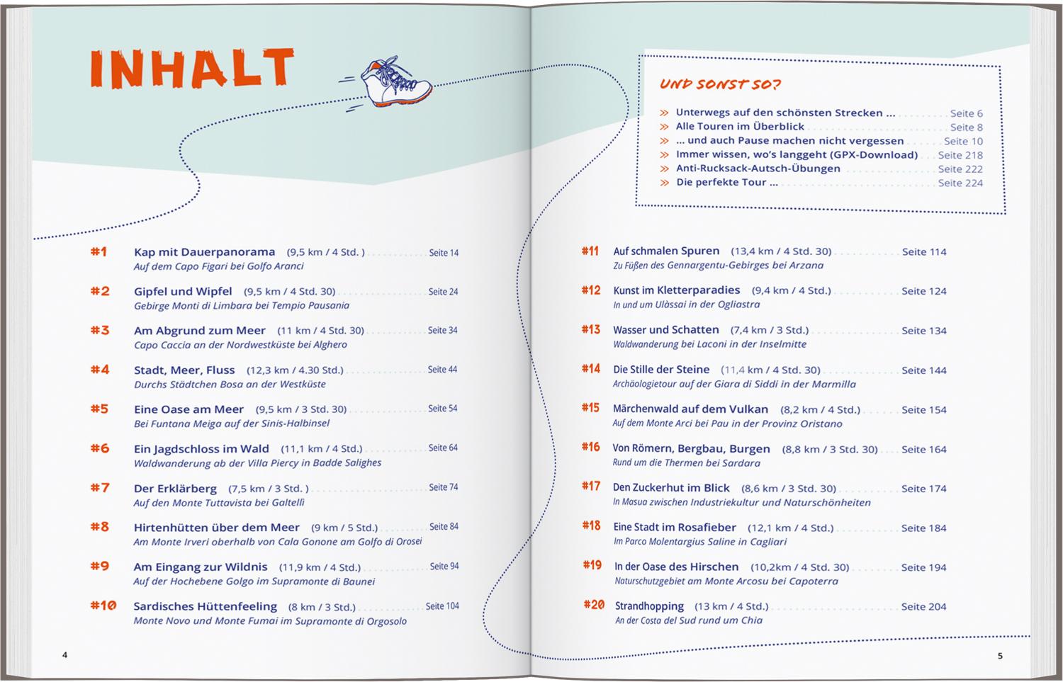 Beispielinhalt (Bild) DUMONT Wanderzeit auf Sardinien