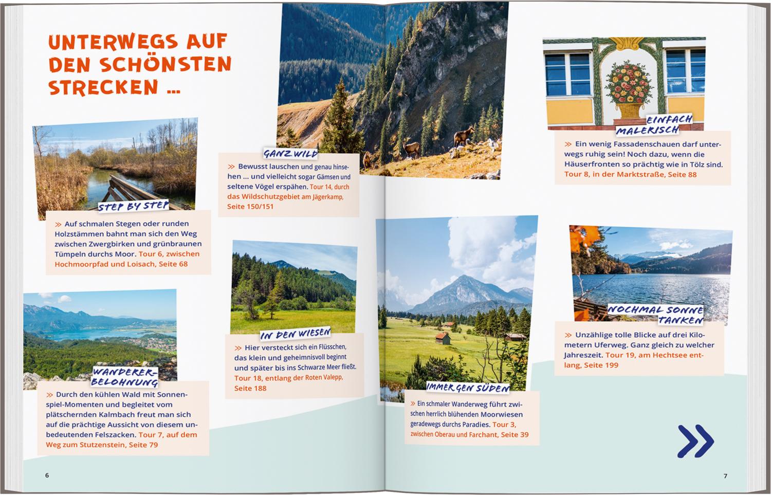 Beispielinhalt (Bild) DUMONT Wanderzeit in den Bayerischen Voralpen