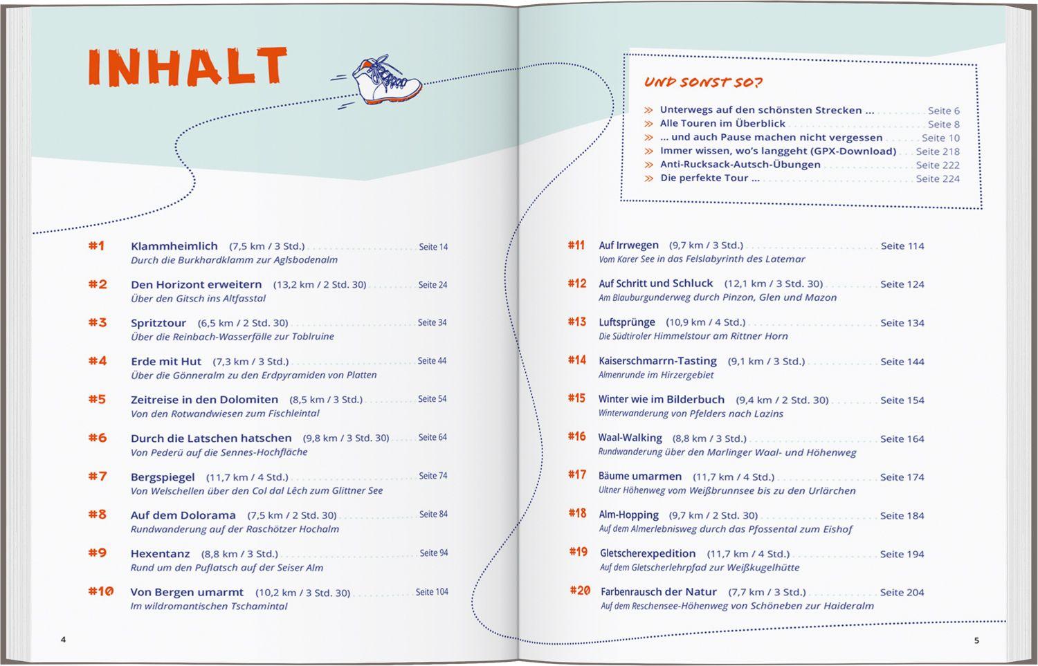 Beispielinhalt (Bild) DUMONT Wanderzeit in Südtirol