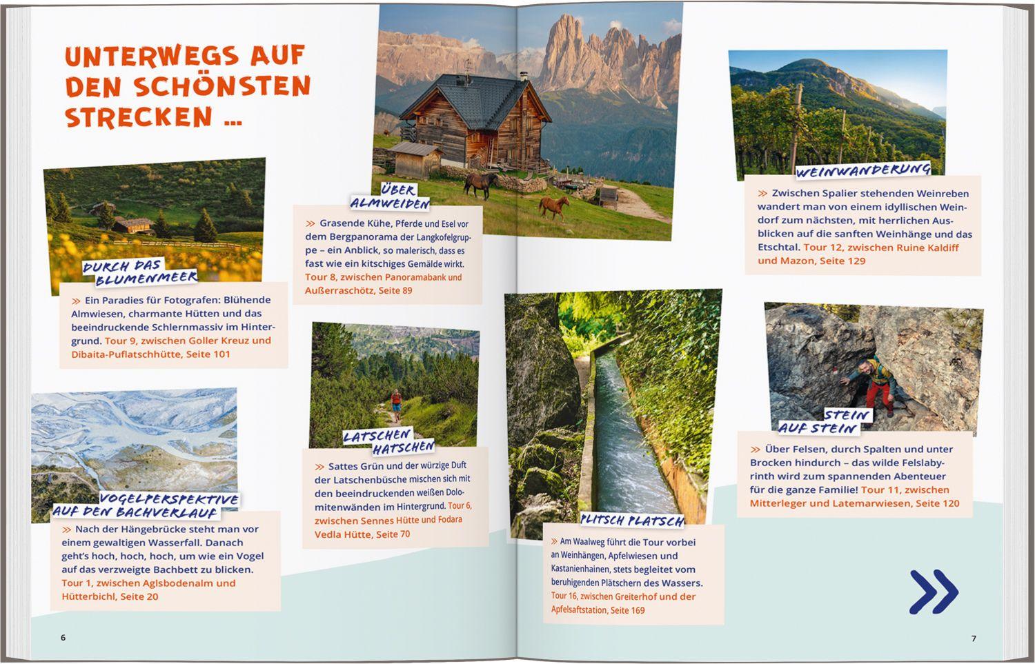 Beispielinhalt (Bild) DUMONT Wanderzeit in Südtirol