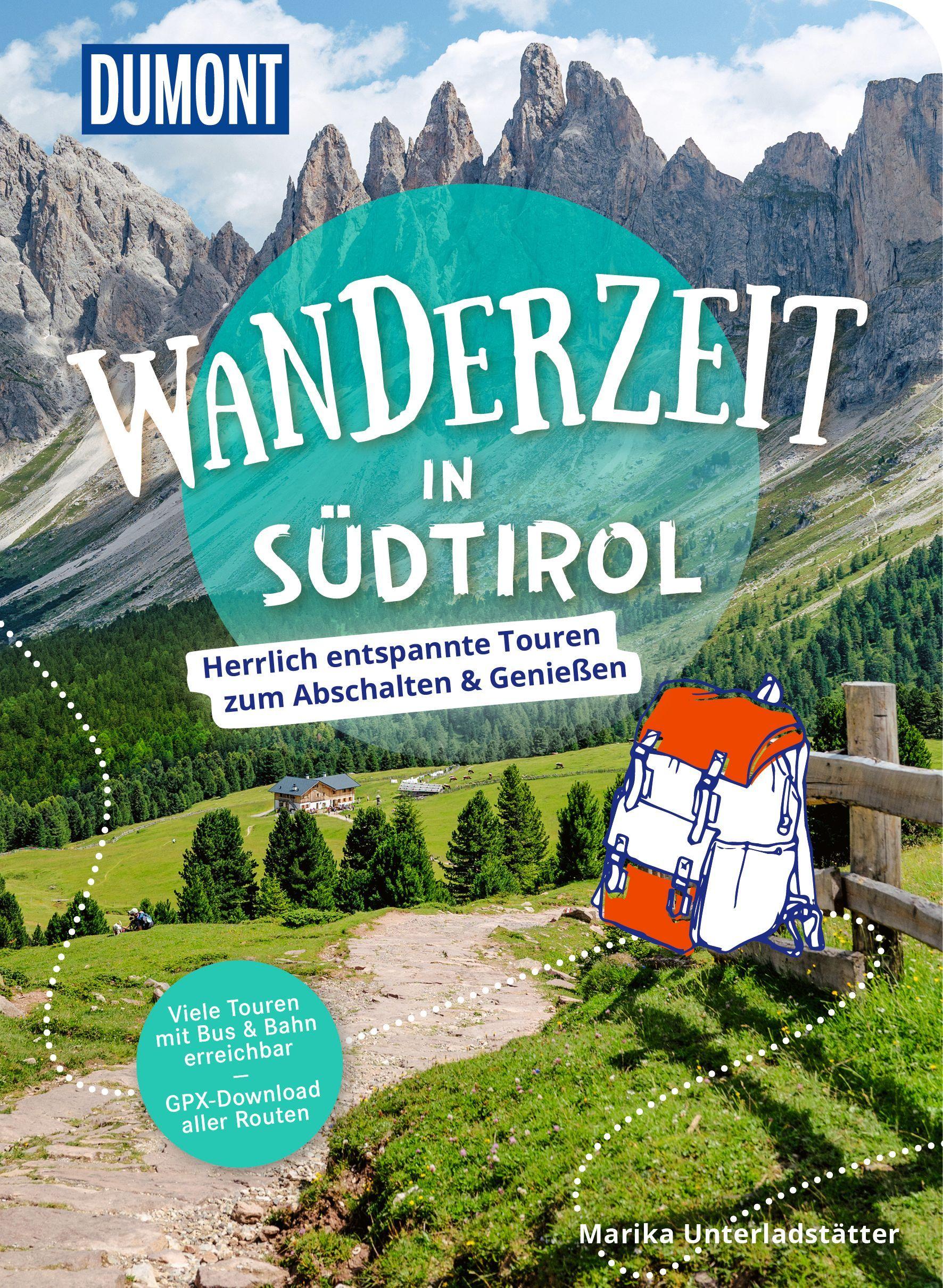Vorderes Coverbild DUMONT Wanderzeit in Südtirol