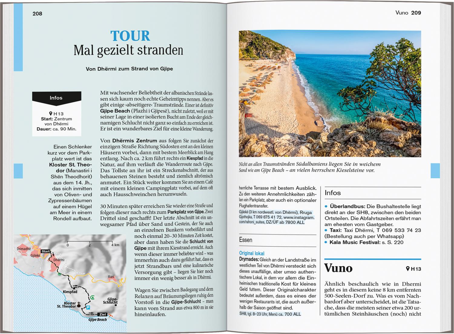 Beispielinhalt (Bild) DUMONT Reise-Taschenbuch Reiseführer Albanien