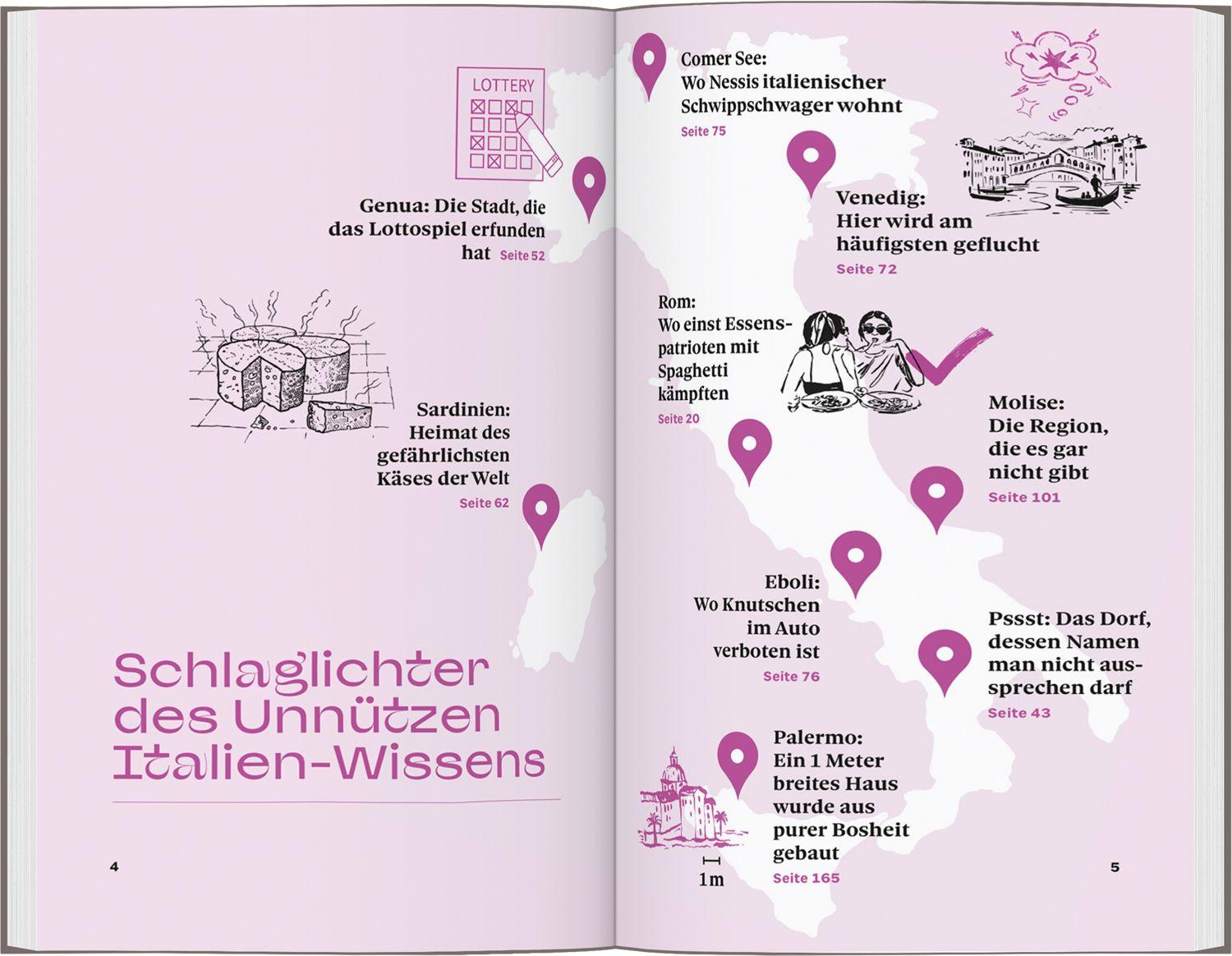 Beispielinhalt (Bild) DUMONTs Unnützes Reisewissen Italien