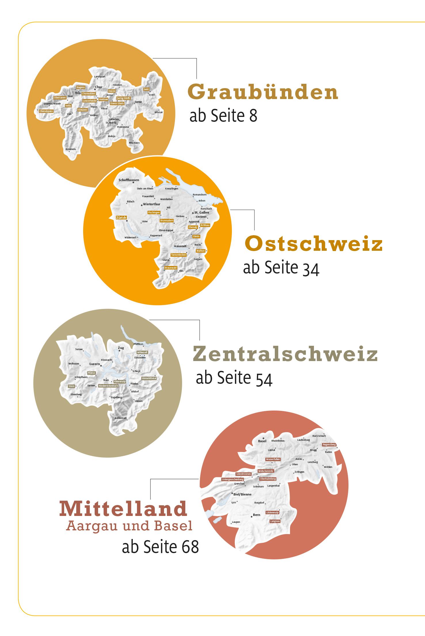 Beispielinhalt (Bild) Kümmerly+Frey Erlebnis Schweiz Gratwanderungen - Wanderführer
